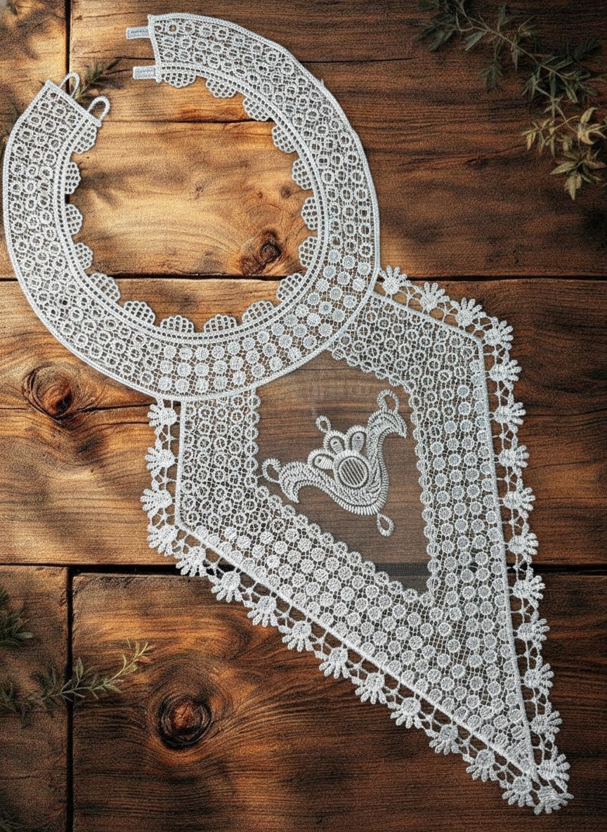 Воротник кружевной накладной