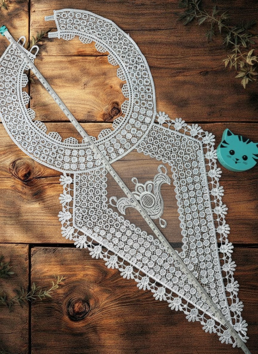 Воротник кружевной накладной