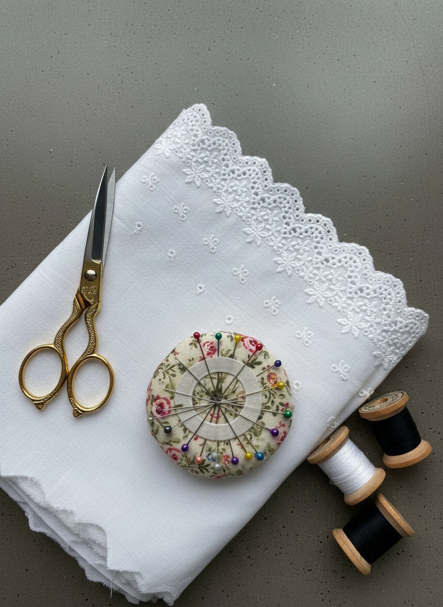 Шитье на батисте М918