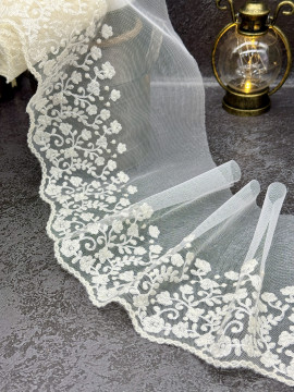 Кружево Вышивка на сетке С213