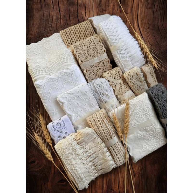 Набор из вязаных кружев и шитья на батисте Н3/300-2