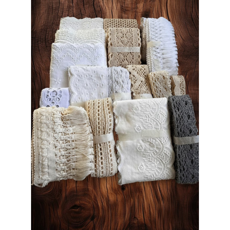 Набор из вязаных кружев и шитья на батисте Н3/300-2