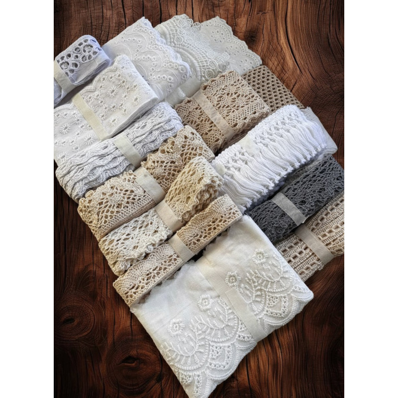 Набор из вязаных кружев и шитья на батисте Н3/300-2