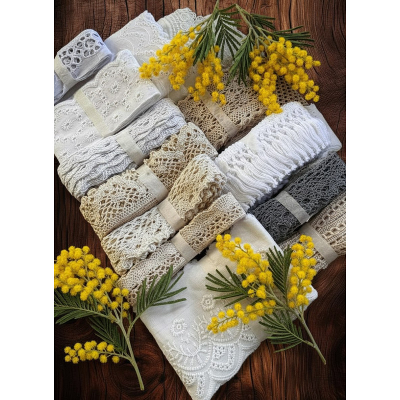 Набор из вязаных кружев и шитья на батисте Н3/300-2